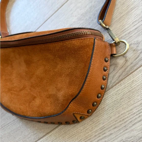 Sundance Leather Sling/Belt Bag Made In Italy leather suede - Picture 3 of 6